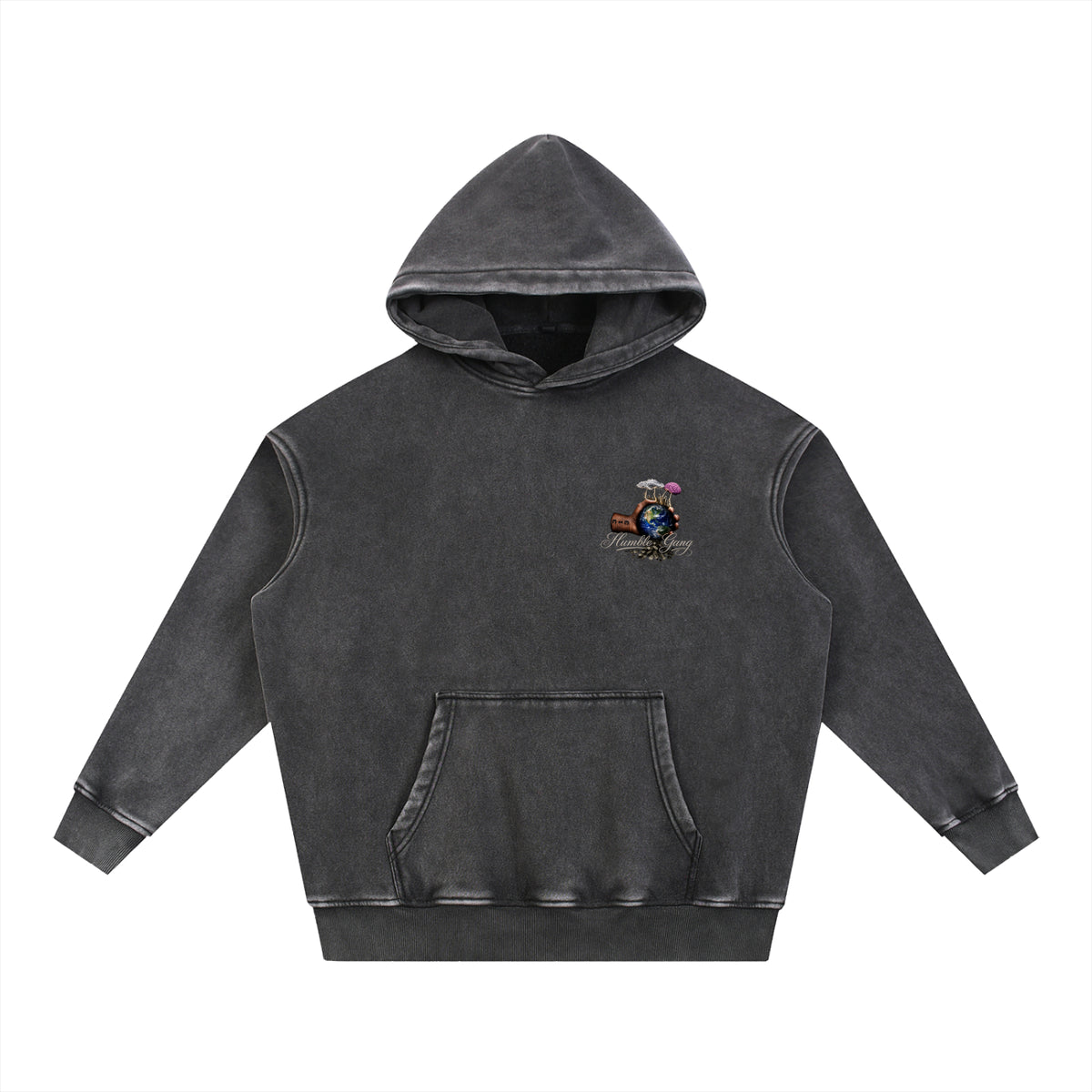 Snow Wash Fleece Oversize Hoodie
